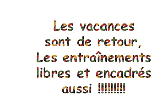 Entrainements libres et encadrés, vacances de printemps (copie)