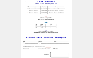 Stage Combat Maître Cha Dong Min