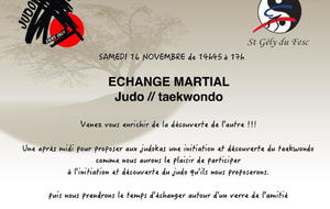 Echange Martial avec le Judo